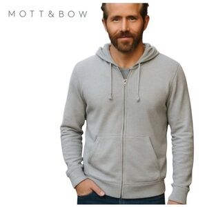 Mott & Bow Men’s ‘Hooper’ French Terry Hoodie. Gray. Large